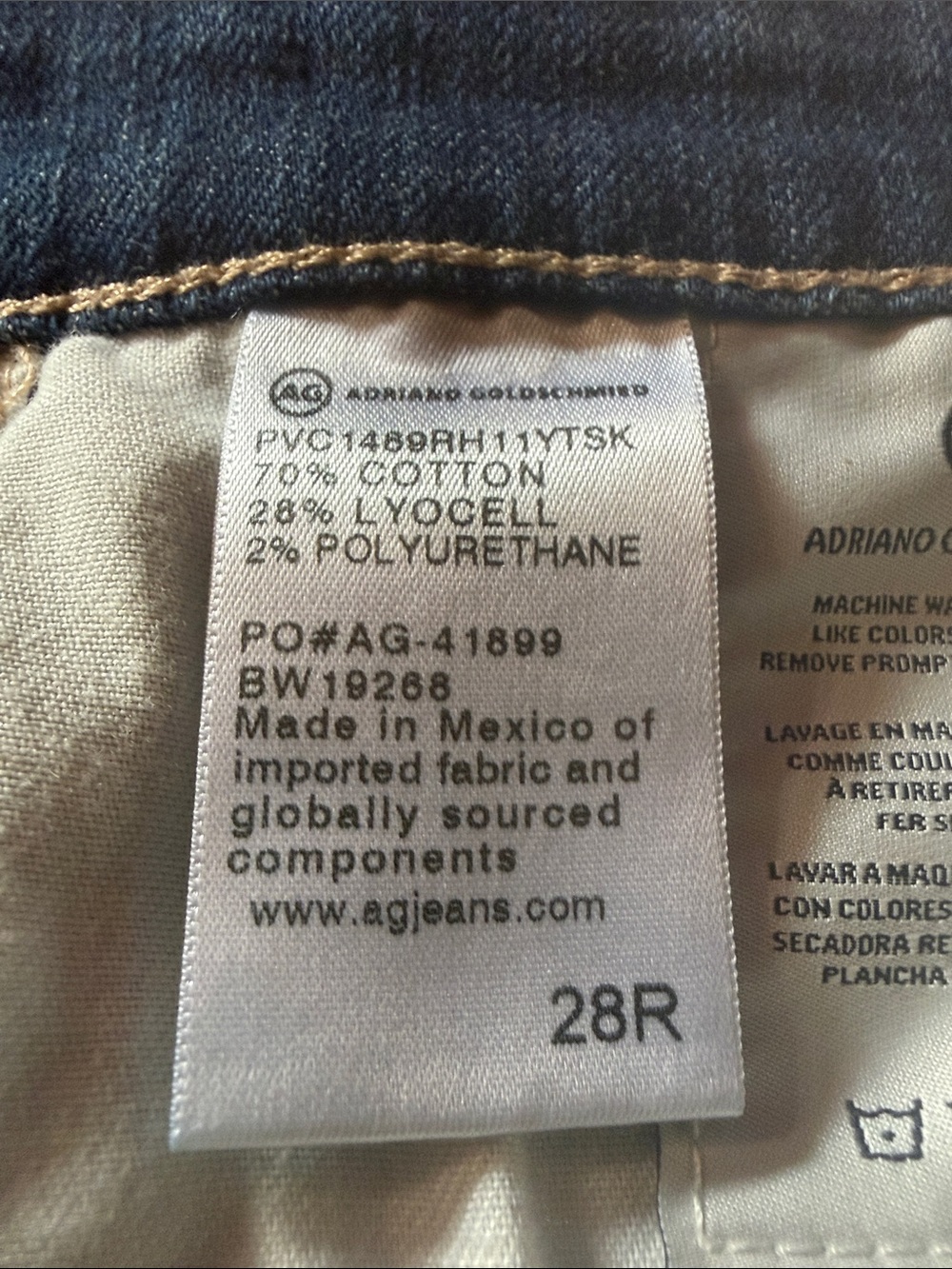 AG Adriano Goldschmied Dark Blue Jean Shorts - Picture 5 of 5
